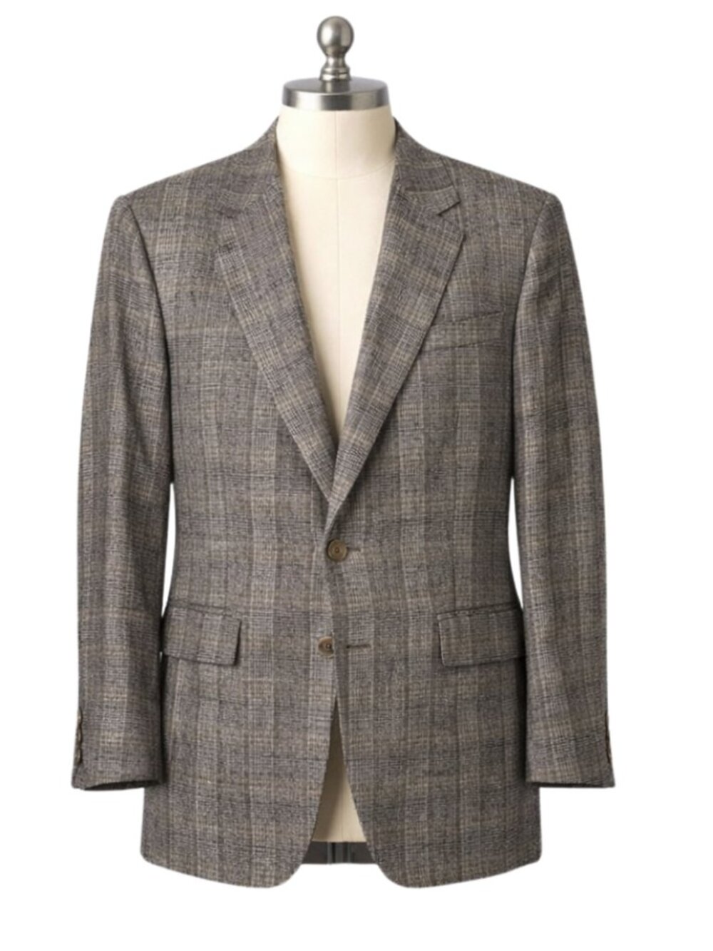 Ermenegildo Zegna 100% Silk Brown Blazer Jacket Mens Size 48 Textured Sport Coat